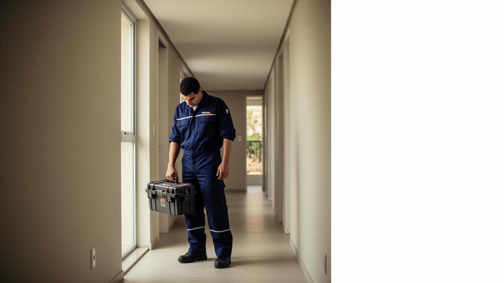 Técnico Home Help chegando ao atendimento